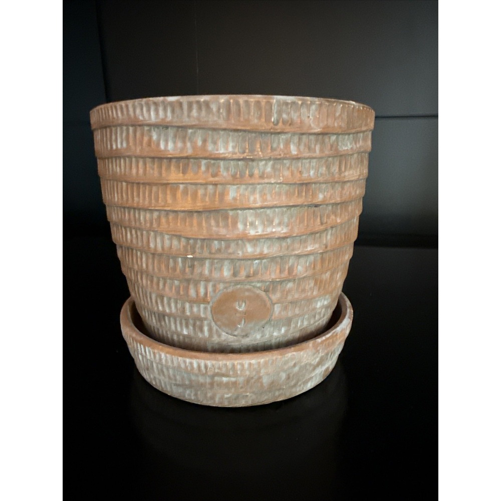 Urban Jungle Terracotta Round Planter & Saucer Indoor Garden Flower Clay Pot 4.5